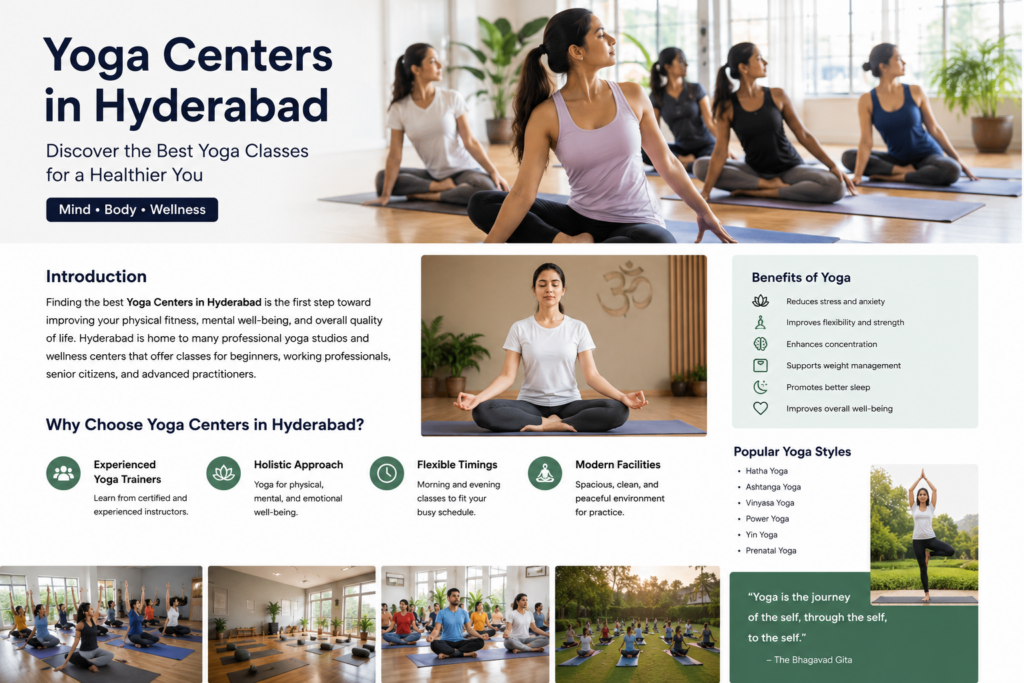 Yoga Centers in Hyderabad Yoga Centers in Hyderabad