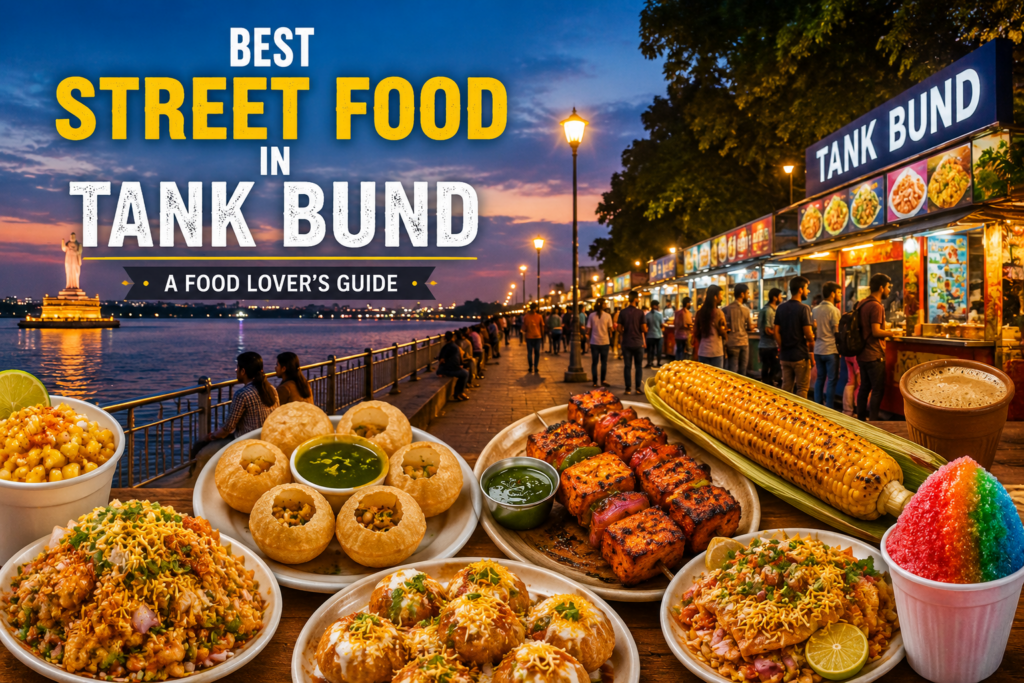 Street Foods in Tank Bund – Best Food Stalls & Must-Try Snacks Tank Bund Street Food in Hyderabad